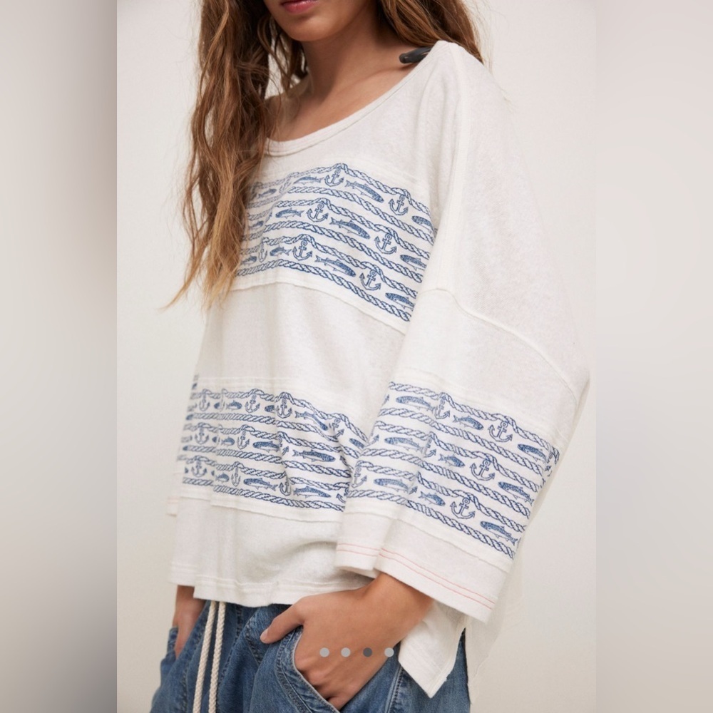 NWT Free People High Seas Tee - Picture 2 of 8